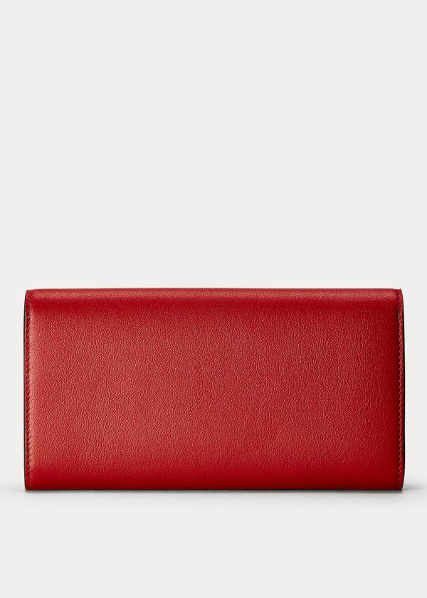 Women's Ralph Lauren Calfskin Hinge-Lock Wallet | 637985GUO